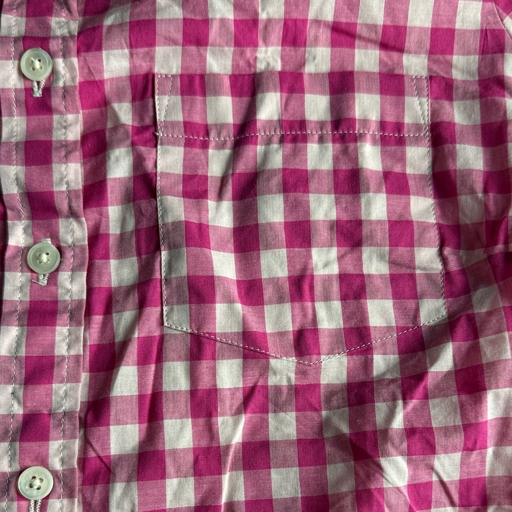 J. Crew Women's Pink Checkered Long Sleeve Button Down Shirt Size S NWT - Picture 5 of 12